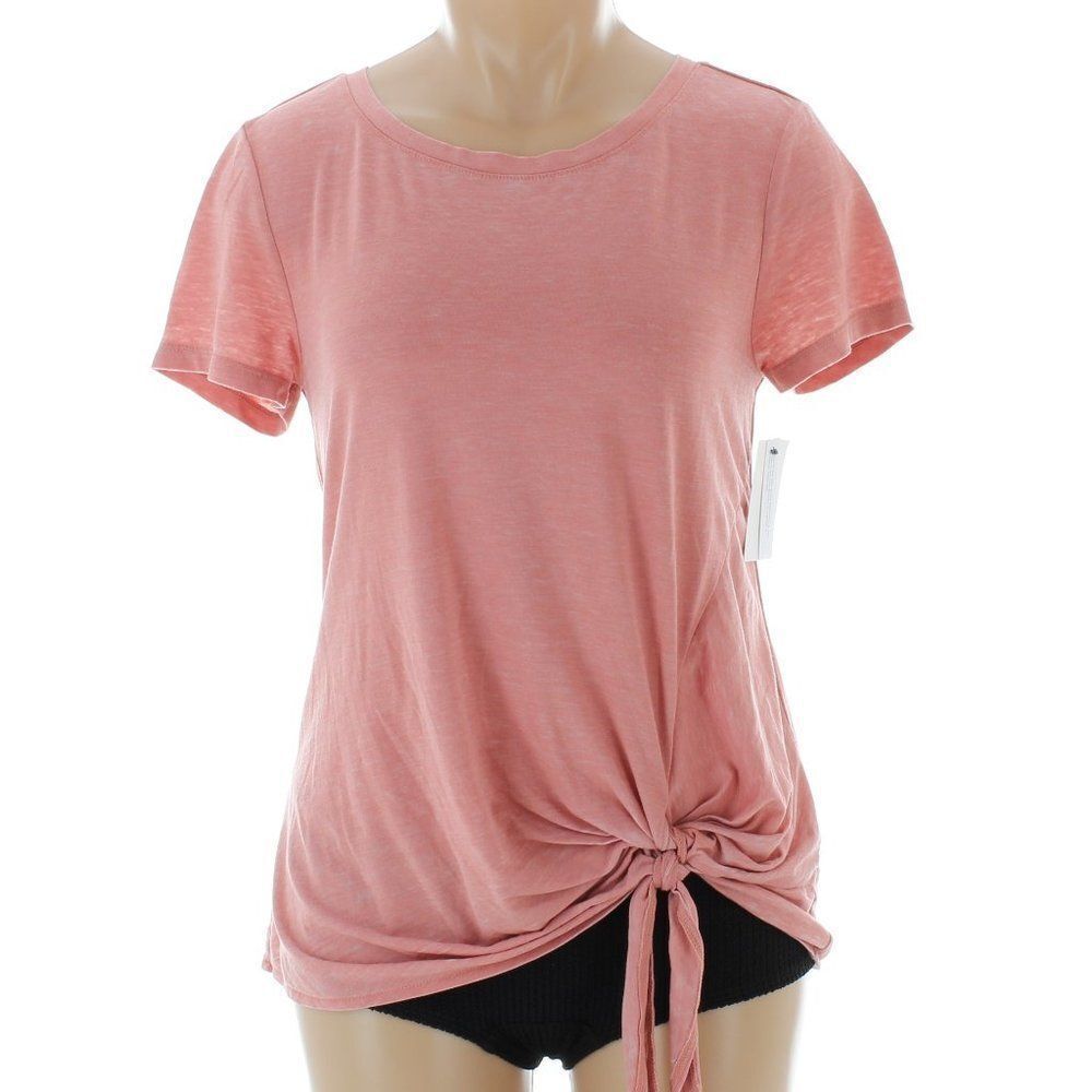 Caslon White Crew Neck Tied Tee NWT